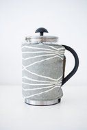 French Press Coffee Cover (12-cup, Grey Velvet) N25