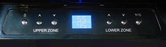 Vinotemp 21-Bottle Dual-Zone Thermoelectric Mirrored Wine Cooler