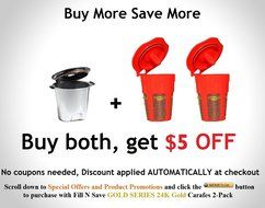 Fill N Save ELITE SERIES Stainless Steel Reusable K Cup. Built to Outlast Your Keurig Machine! For Original Keurig... N5