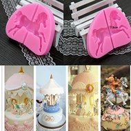Generic DIY Sugarcraft Chocolate Cake Decorating Mould Carousel Horse Mold N3