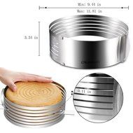 Cade Stainless Steel 6 to12 Inch Adjustable Cake Mousse Mould Cake Baking Cake Decor Mold Ring N7