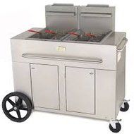 Crown Verity CV-PF-2NG 53" Double Tank Outdoor Portable Fryer with 180 000 BTU/H 80 lbs. Capacity Millivolt Thermostat...