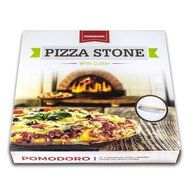 POMODORO Complete Baking Oven and BBQ Pizza Cordierite Stone Cooking Kit Set - Large Pizza Cutter and Cooling... N3