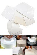 Cake Scraper 6pcs/set, KOOTIPS Smoother Comb Set Cake Edge Side Decorating Tools Scraper
