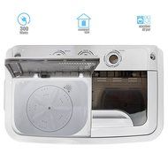 Portable Compact Washer and Spin Dry Cycle with Built in Pump 300W Apartment Washer Spinning Dryer N5