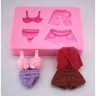Y&amp;XL&amp;H Dress Pants Underwear Fondant Cake Silicone Mold Cake Decoration Tools,L8.5cmW6.3cmH1.8cm N2
