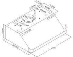 Eureka 48" Stainless Steel Baffle Filter Under-cabinet Range Hood 900cfm N4