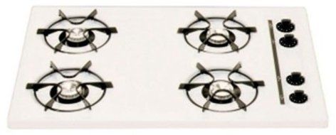 Summit TTL053 30 Gas Cooktop 4 Open Burners and Electronic Ignition: Black