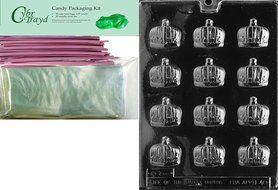 Cybrtrayd D040 Crowns Chocolate Candy Mold with Exclusive Cybrtrayd Copyrighted Chocolate Molding Instructions