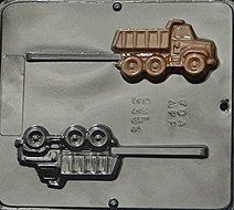 Dump Truck Lollipop Chocolate Candy Mold 3389