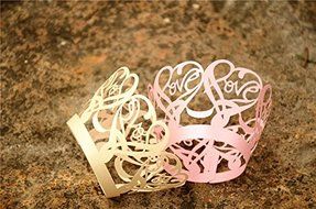 Joinwin Newly Design 48pcs Pink Laser Cut Cupcake Wrappers Wraps Wedding Supplies Accessories Laser Cut Cupcake... N4