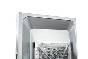 CYBER Modern Rectangle Wall Mount Seamless Range Hood 36" Steel Black Touch Panel 700CFM