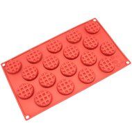 Freshware SM-137RD 18-Cavity Silicone Mini Round Waffle, Cookie, Chocolate, Candy and Gummy Mold N2