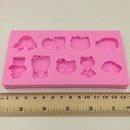 Anyana Car Hello Kitty Silicone Fondant Mold Cake Decorating Pastry Gum Pastry Tool Kitchen Tool Sugar Paste Baking... N2