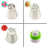 Fixget 8 Pcs Cake Tips with Bonus 10 Pcs Disposable Pastry Bags &amp; 1 Coupler, DIY Pastry Icing Cake Decorating... N2