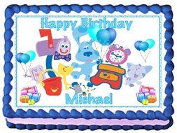 Blues Clues White Edible Frosting Sheet Cake Topper - 1/4 Sheet
