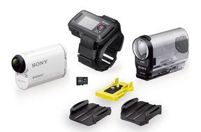 Sony Action Video Camera HD HDR-AS100VR Value Bundle + Live View Remote + Waterproof Case N4