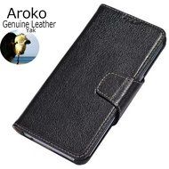 Galaxy S7 Case, Aroko Genuine Leather Wallet Case, Premium [Slim Fit] Flip Book Case Cover Stand Function Credit... N2