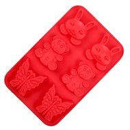 Crystallove Novelty Silicone Cake Mold Muffin Pudding Jelly Bakeware Color Randomly (3pcs, Christmas Style) N14