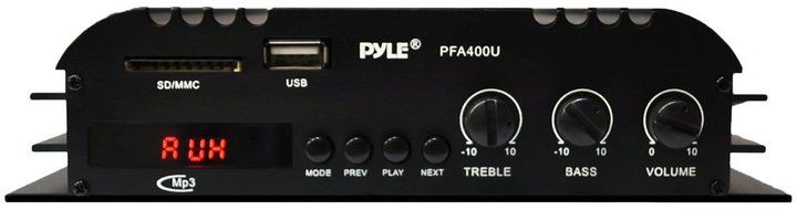 Pyle PFA400U 100-Watt Class-T Hi-Fi Audio Amplifier with USB SD Reader and AC Adapter N2