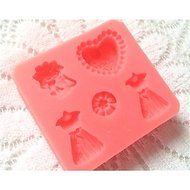 Sher Bakeware Silicone Dress Baking Molds for Fondant Candy Chocolate Cake N2