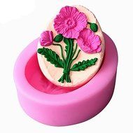 Y&amp;XL&amp;H Flower Shaped Soap Molds Mooncake Mould Fondant Cake Chocolate Silicone Mold, Decoration Tools Bakeware N2