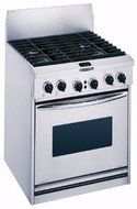 Kitchenaid KDRP407HSS 30" Pro-Style Stainless Steel 4.1 cuft. Dual-Fuel Range, 4 Burners, True