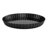 Round Tart Pie Tin Removable Bottom Pan Mould Black (10 IN) N5