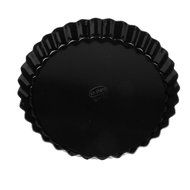 Round Tart Pie Tin Removable Bottom Pan Mould Black (10 IN) N6