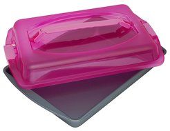 OvenStuff Non-Stick 9 Inch x 13 Inch x 2 Inch Cake Pan with Covers and Handles
