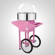OrangeA 1030 Watts Stainless Steel Cotton Candy Machine with Cart and Cover &ndash; Pink N4