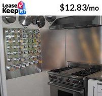Stainless Backsplash, 30" X 23.25" with Hemmed Edges