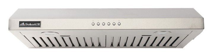 SokoAir SK-UD065 STAINLESS STEEL UNDER CABINET RANGE HOOD 30"
