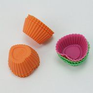 New 10pc Heart Shape Silicone Chocolate Candy Cup Cake Baking Molds Dessert Tool