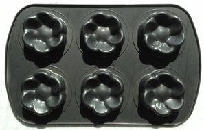 Premium NON-STICK MINI CAKE PAN Each Miniature Cake Measures 4 Inches Wide (MULTI-FLOWER Cakes) N4