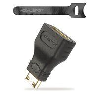 HomeSpot Mini HDMI Adapter Converter, Gold Plated Mini HDMI to HDMI Male to Female Adapter for Raspberry Pi 3... N8