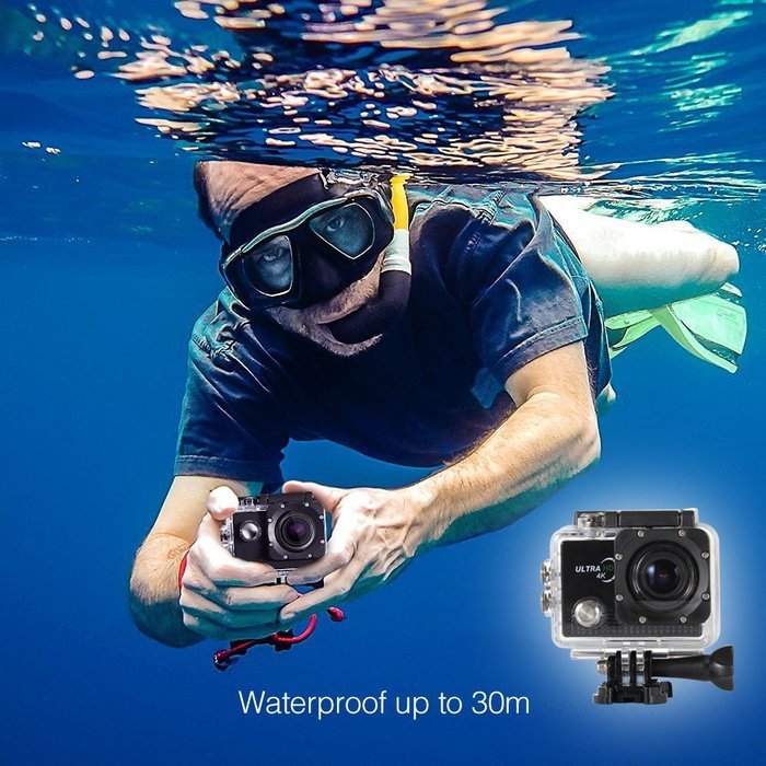Feccoe 2.0 Inch Sports Action Camera,Wifi Function,14M Photo,1080P 4K HD,170&deg;Wide Angle Lens,Water-resistant,Support... N6
