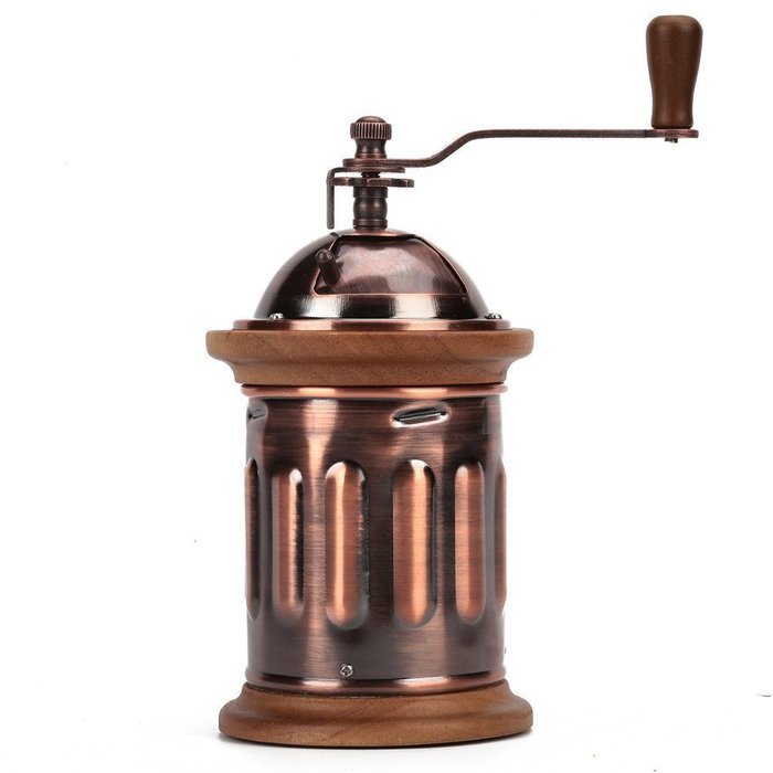 Manual Coffee Mill Grinder Canister Home with Hand Burr (Wood) N3