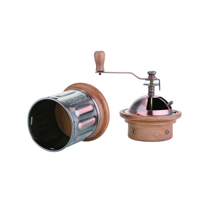 Manual Coffee Mill Grinder Canister Home with Hand Burr (Wood) N4