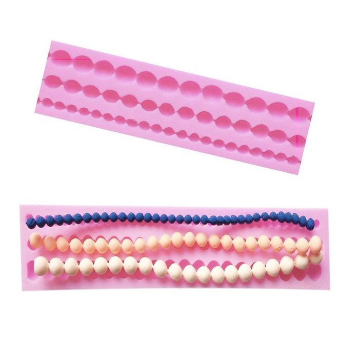 Jiuhong Silicone String of Pearl Fondant Cake Decorating Sugarcraft Mould Mold N4