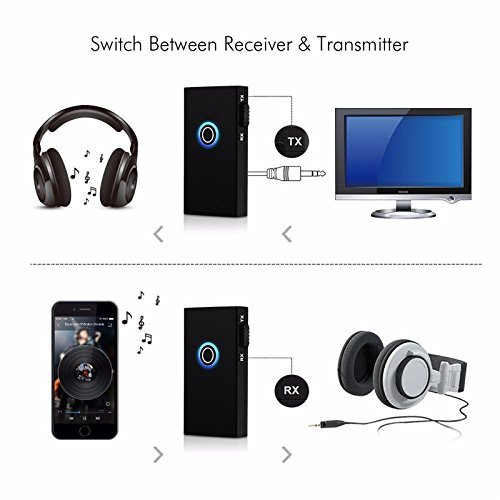 OWIKAR Mini 5V 3.5mm 2 in 1 Wireless Bluetooth Audio Transmitter and Receiver A2DP Music Stereo Dongle Adapter... N6