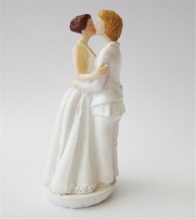 Derker Romance Gay Lesbian Figurine Wedding Cake Topper N3