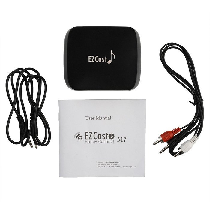 AGPtEK EZMusic WiFi Audio Music Streamer Wireless Stereo Receiver Adapter Airplay DLNA Qplay Ezcast M7 for iPhone... N8