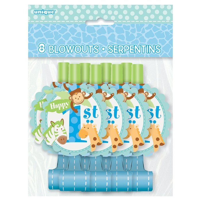 Blue Safari First Birthday Cupcake Kit for 24 N12