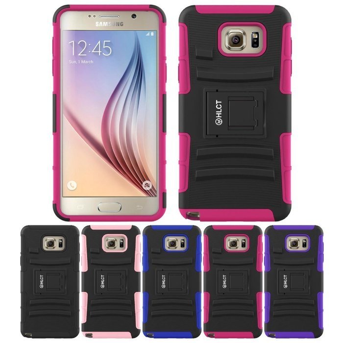 Galaxy Note 5 Case, HLCT Rugged Shock Proof Dual-Layer Case with Built-In Kickstand for Samsung Galaxy Note 5... N16