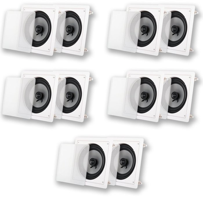 Acoustic Audio CS-I82S-5PR 300 Watt 8" 2-Way Home Theater In-Wall/Ceiling Speakers (5-Pair)
