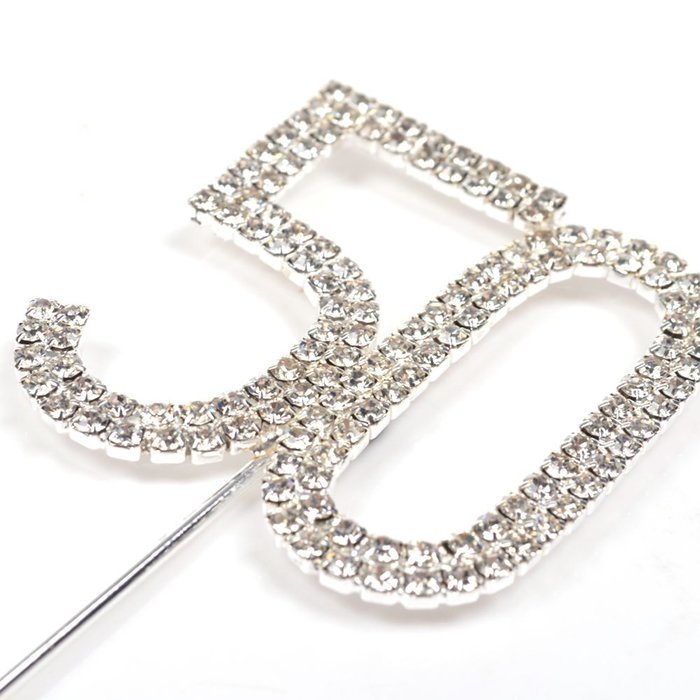 KLOUD City@ Crystal Rhinestone Bling Silver Wedding Love Cake Top Topper (Word "Love") N5
