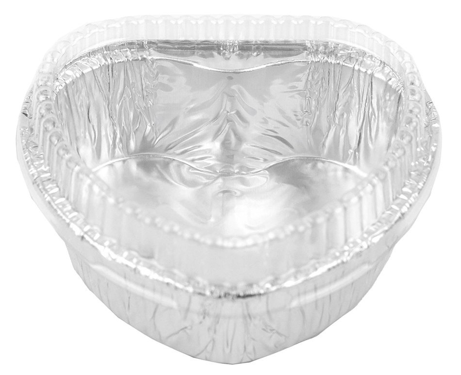 Aluminum Foil Cups Cordate 3-5/8" For Muffin Cupcake Baking Baking Cups With Lids 10 Sets