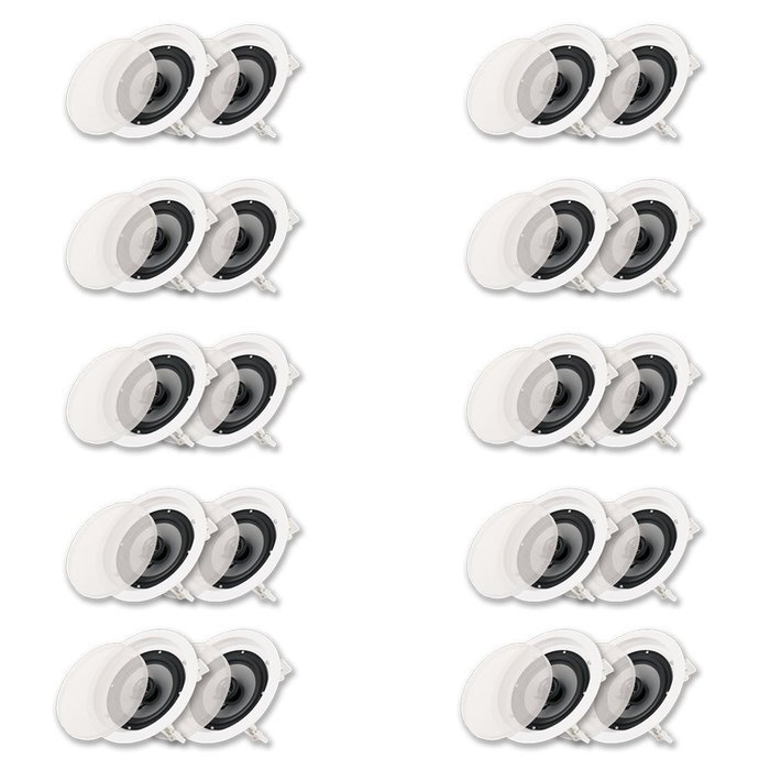 Acoustic Audio CS-IC62 In Ceiling 6.5" Speaker 10 Pair Pack 2 Way Home 5000W CS-IC62-10PR