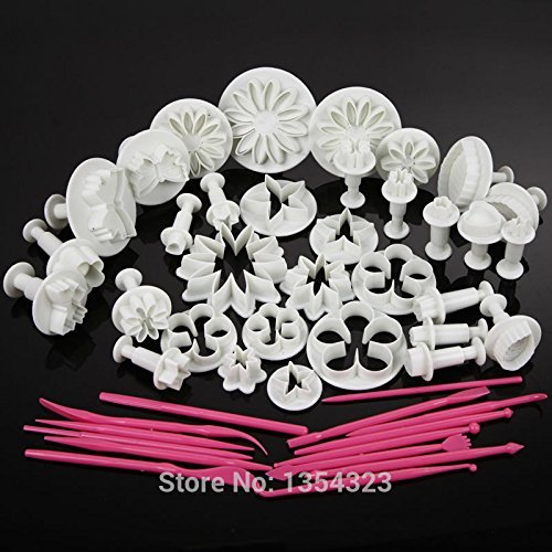 2016 hot sale kitchen 47 pcs Sugarcraft Cake Decorating Fondant Icing Plunger Tools cookie Mold Mould FULI N4